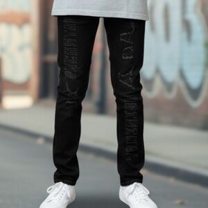 NWT Rockstar Original Kenji Natural Selection 2.0 Black Skinny Jeans size 40